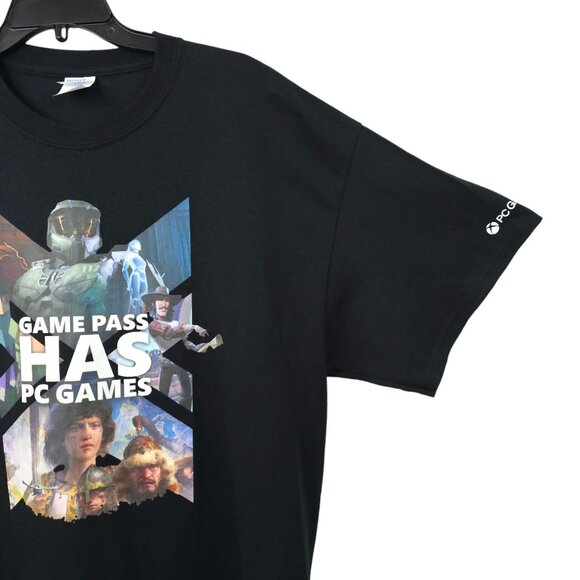 Game Pass Has PC Games Xbox T Shirt Mens XL GameStop Employee Shirt Gaming Halo - Picture 12 of 16